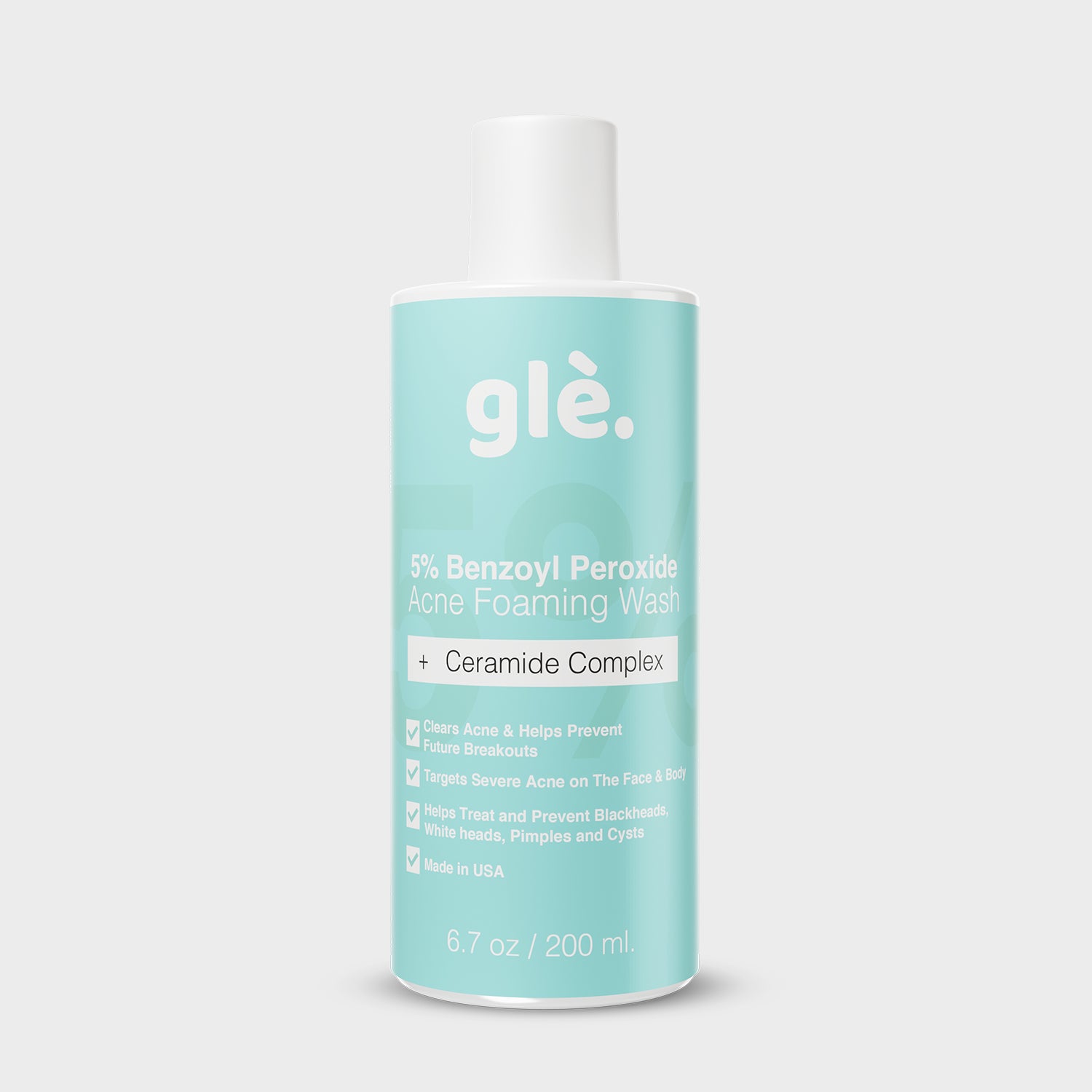 Gle Clean™ Acne Face & Body Foaming Wash with Benzoyl Peroxide Glé