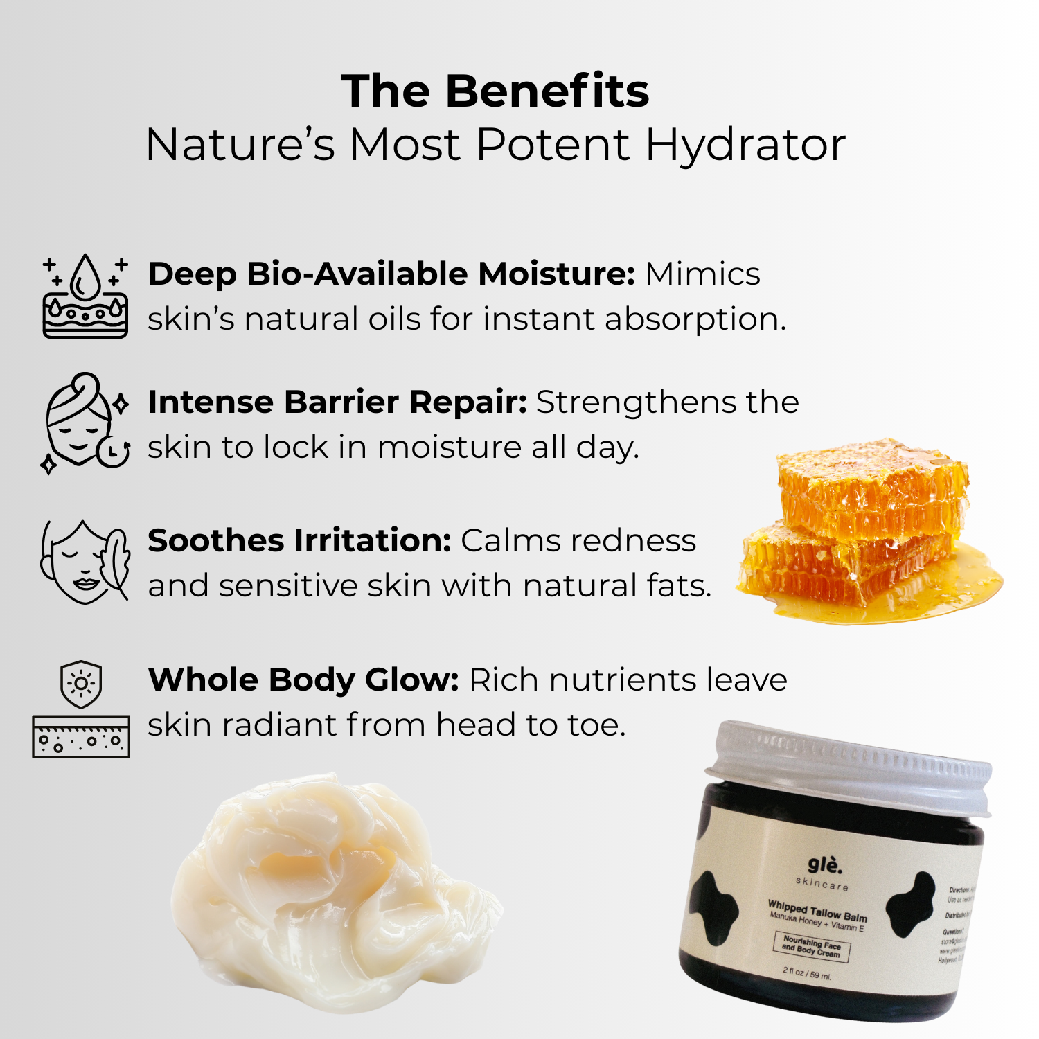 Gle Earth™ Beef Tallow Face & Body Moisturizer with Manuka Honey