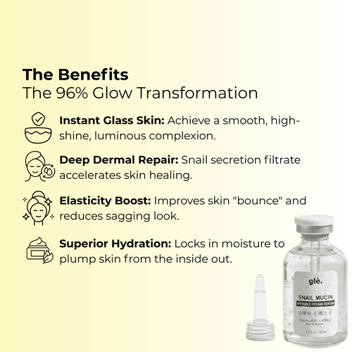 Glé Snail Mucin 96 Wrinkle Defying Serum