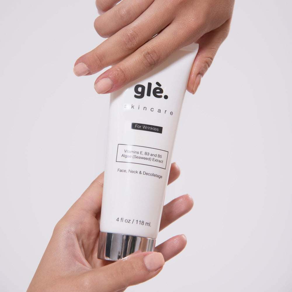 Gle Skincare Wrinkle Cream with Niacinamide and Algae Extract. Gle for Wrinkles