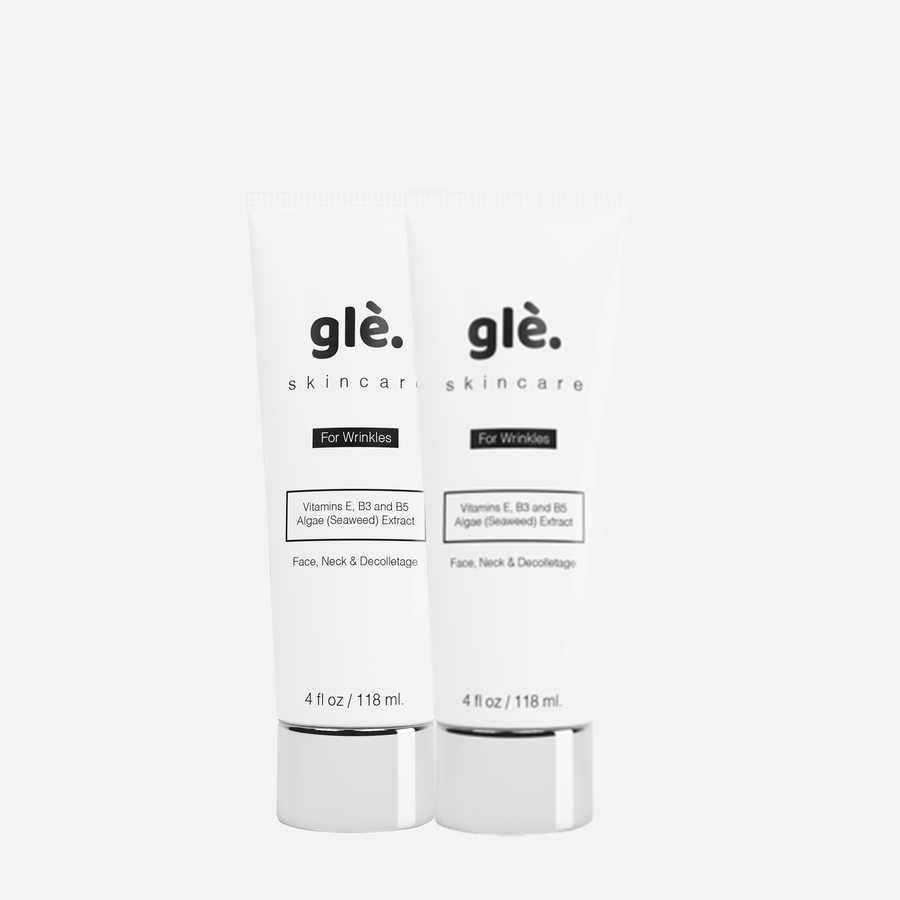 Gle Skincare Anti-Aging Cream with Niacinamide and Algae Extract. Best Wrinkle Cream for men and women. Double Pack
